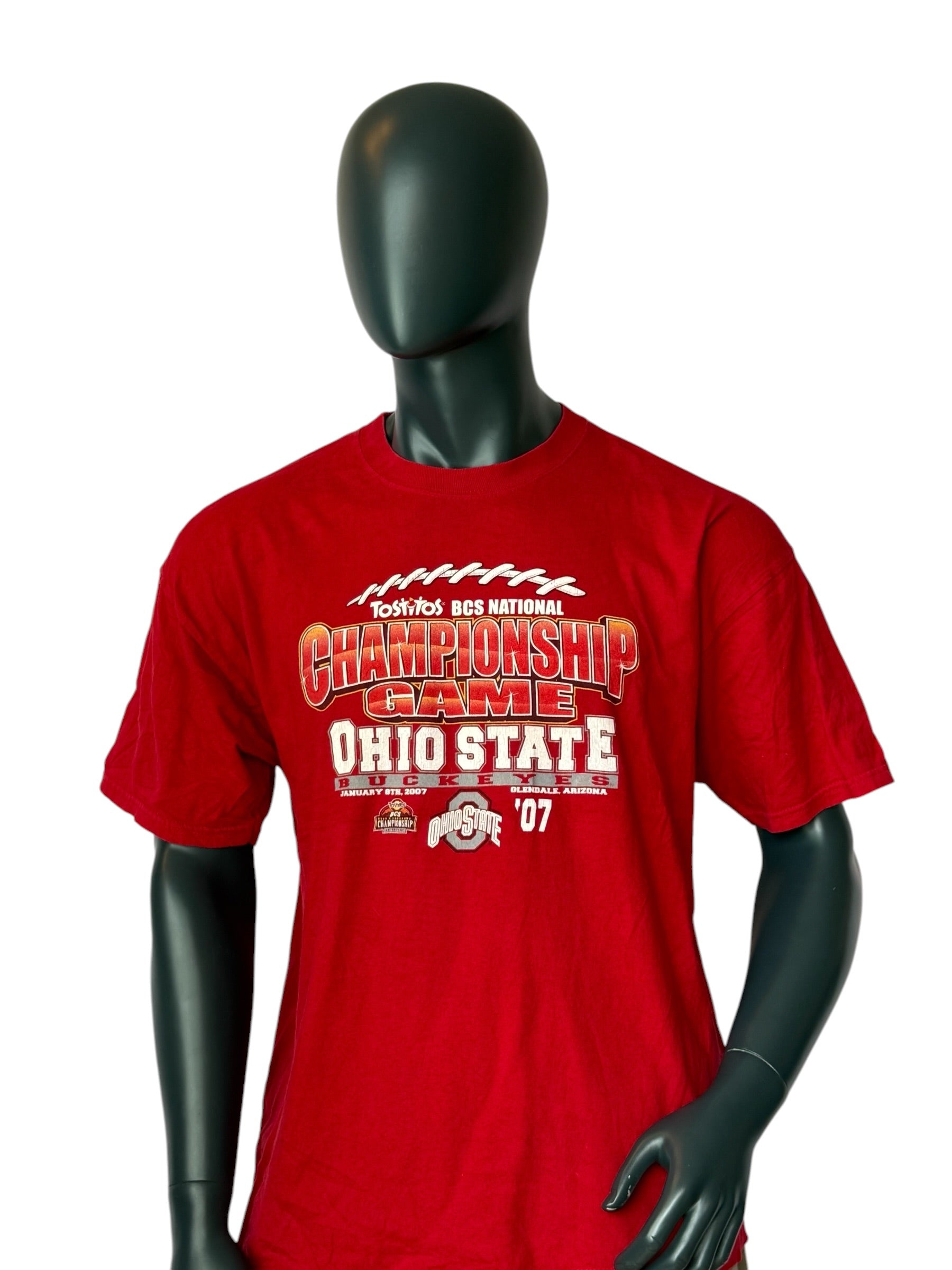 Vintage Ohio State Championship Game T-Shirt Rot 2007 BCS National Football College